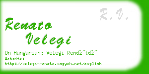 renato velegi business card